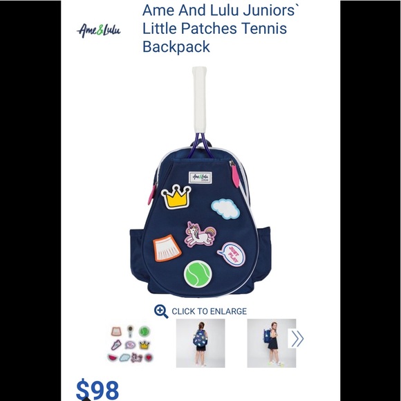 ame & lulu Other Brand New Little Girls Tennis Bag W Removal